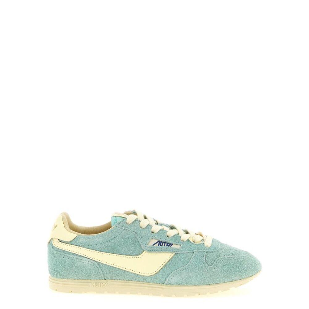 Autry Blue Cowhide Low Top Women's Sneakers